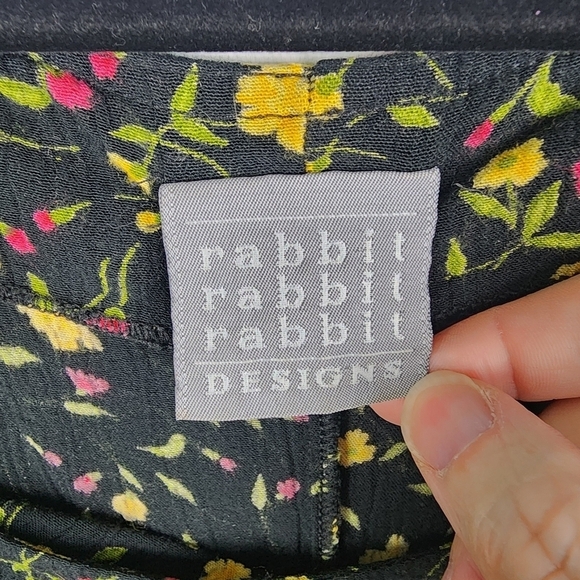 Vintage 90s Y2K Ditzy Floral Print Maxi/Midi Dress Size 10 Cottage Boho Peasant - Picture 4 of 7